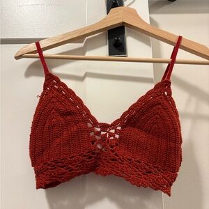 Red Crochet Bralette